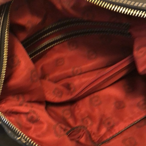 W J DESIGN BRASILEIRO LARGE BLACK LEATHER HANDBAG TASSELS METAL ZIPPER - #172 - Picture 5 of 16